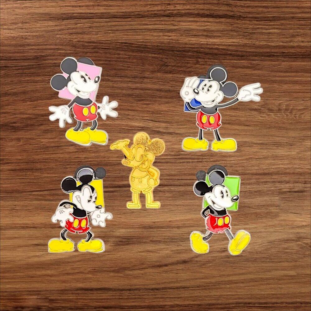 5 Mickey Mouse Disney Parks Trading Pins, Plus 2 Bonus Pins